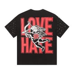 Double-sided wear love and hate Cupid rivet large logo high street lazy style T-shirt 29065224