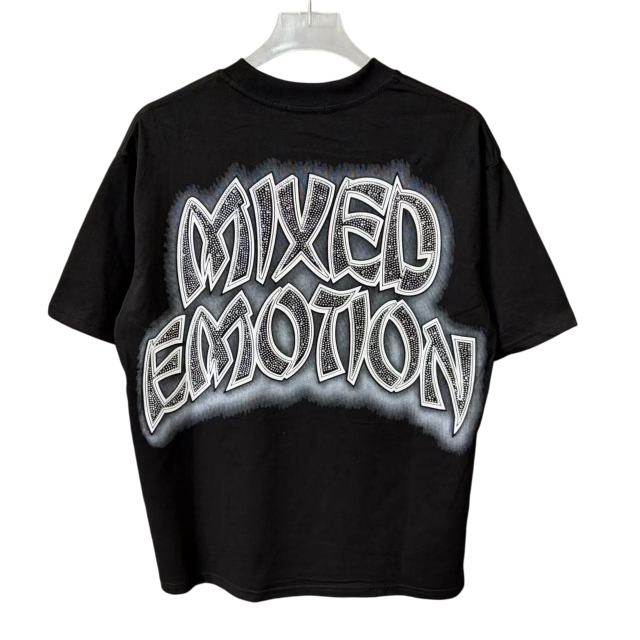 Zombie Graveyard Rhinestone Print T-Shirt - Oversized Streetwear tee 28978766