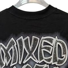 Zombie Graveyard Rhinestone Print T-Shirt - Oversized Streetwear tee 28978766