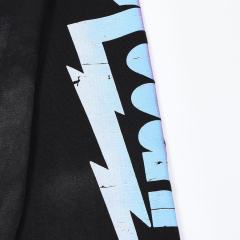 Praise to the Most High Rhinestone Print Washed Version Long Sleeve T-Shirt 28758389