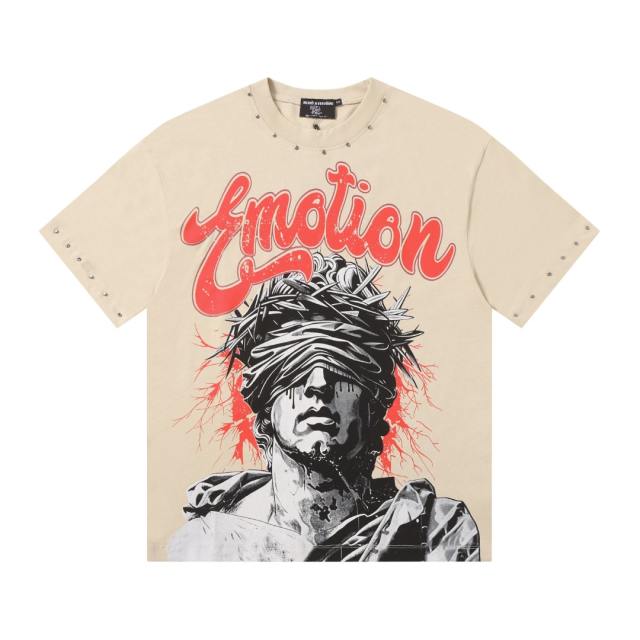 niche Thorn God Statue vintage rivet large logo T-shirt 29069199