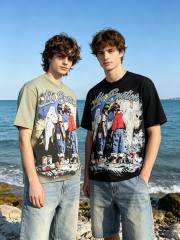 Street graffiti featuring twin angel children, in silver shimmer diamond-like style T-shirt 2 colors 29066636