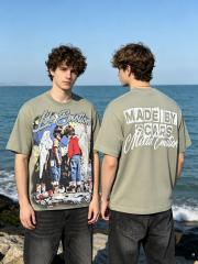 Street graffiti featuring twin angel children, in silver shimmer diamond-like style T-shirt 2 colors 29066636
