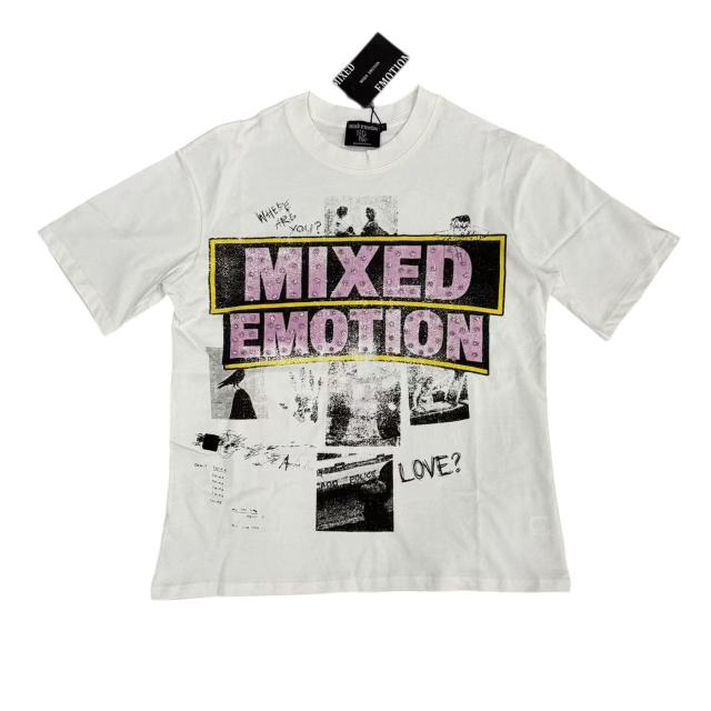 Rhinestone Collage Print T-Shirt - Letter Vintage Washed tee 28978789