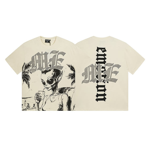 American-style alien-themed fun and light luxury short-sleeved shirt 3 colors 29068975