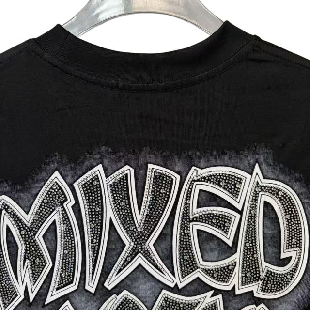 Zombie Graveyard Rhinestone Print T-Shirt - Oversized Streetwear tee 28978766