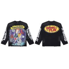 Y2K Retro Streetwear with 90s Beavis and Butt-Head Cartoon Print Long Sleeve T-Shirt 2 colors 29069108