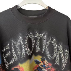 Sunrise Angel Printed Rhinestone Letter Waffle-Weave Long Sleeve T-Shirt 28700552