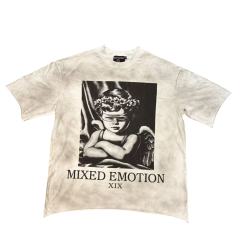 Blindfolded Angel Print T-Shirt - Vintage Washed Streetwear tee 28978770