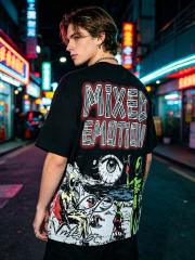 American-style sci-fi themed light luxury short-sleeved shirt 2 colors 29065659