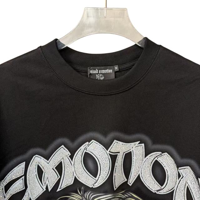 Zombie Graveyard Rhinestone Print T-Shirt - Oversized Streetwear tee 28978766
