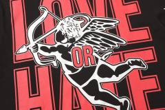 Double-sided wear love and hate Cupid rivet large logo high street lazy style T-shirt 29065224