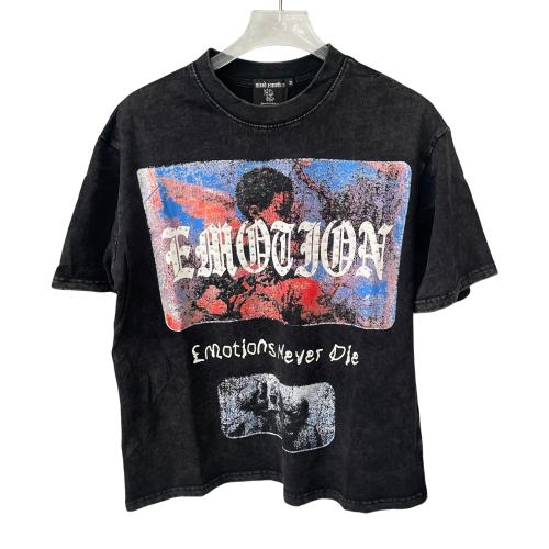 Vintage Washed Black Angel Print T-Shirt Rhinestone  Emotion  Oversized tee 28978821