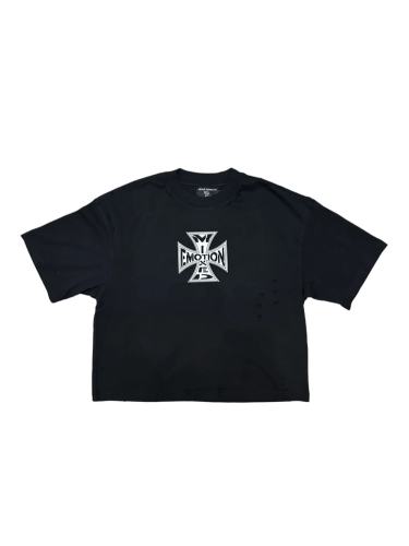 Cross Print Vintage T-Shirt - Distressed Washed Streetwear tee 2 colors 28978760
