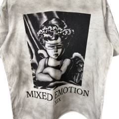 Blindfolded Angel Print T-Shirt - Vintage Washed Streetwear tee 28978770