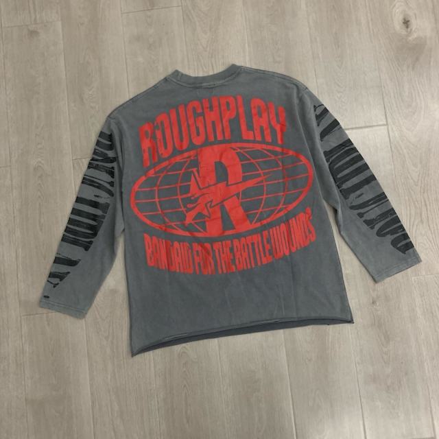 Baggy Distressed Retro Grunge with Bold Sleeve Text & Astro Boy Graphic Long Sleeve T-Shirt 29069104