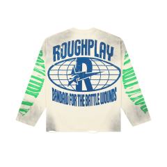 Baggy Streetwear Fire Angel & Green Sleeve Print Long Sleeve T-Shirt 2 colors 29069105