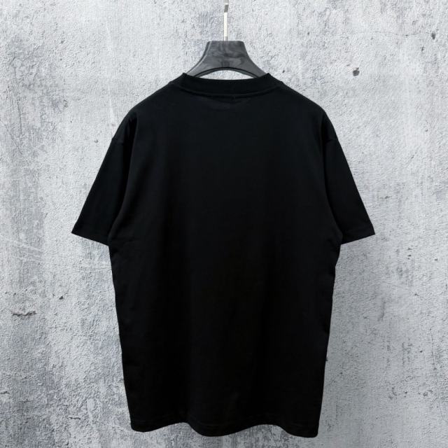 BLCG Rhinestone Embellished Logo Oversized Cotton T-Shirt