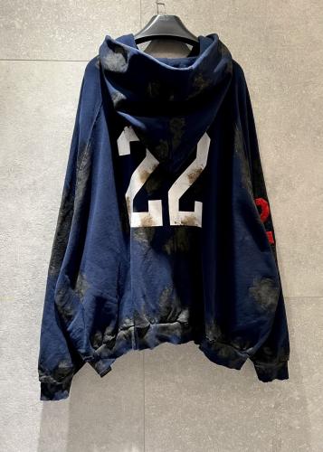 1:1 Top Quality BLCG Polo 22 Dirty Fit Mud Dye Destroyed Zip-Up Hoodie