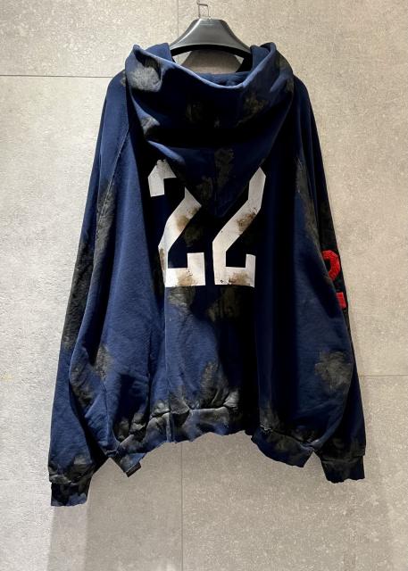 1:1 Top Quality BLCG Polo 22 Dirty Fit Mud Dye Destroyed Zip-Up Hoodie