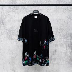 BLCG Paint Splatter Art Oversized Cotton T-Shirt
