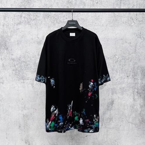 BLCG Paint Splatter Art Oversized Cotton T-Shirt