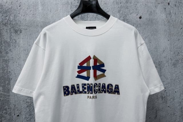 BLCG Rhinestone Embellished Logo Oversized Cotton T-Shirt