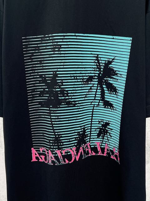 BLCG Tropical Palm Tree Distressed Oversized Cotton T-Shirt