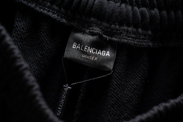 BLCG 3B Logo & Crest Embroidered Black Sweat Shorts