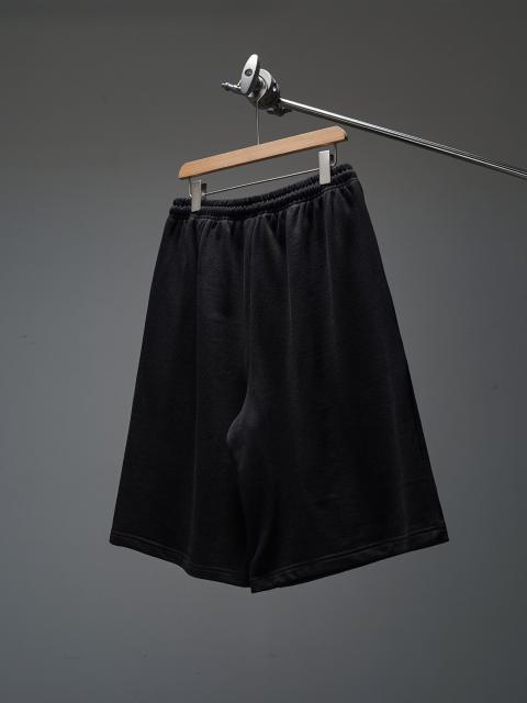 BLCG 3B Logo & Crest Embroidered Black Sweat Shorts