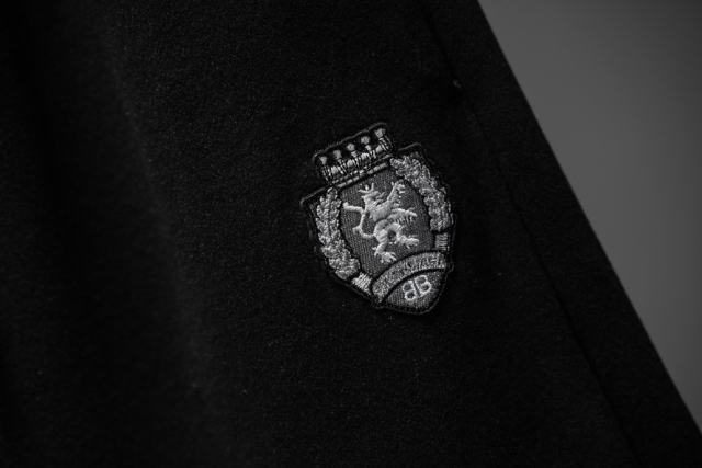 BLCG 3B Logo & Crest Embroidered Black Sweat Shorts