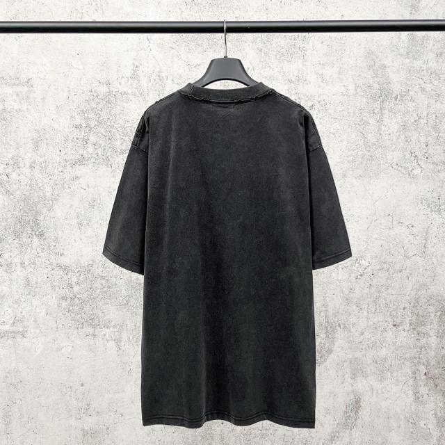 BLCG Paris Headquarters Street View Distressed Oversized Cotton T-Shirt