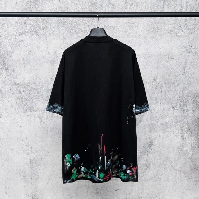BLCG Paint Splatter Art Oversized Cotton T-Shirt