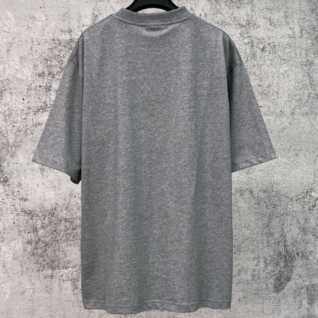 BLCG Paris Headquarters Crest Logo Distressed Oversized Cotton T-Shirt