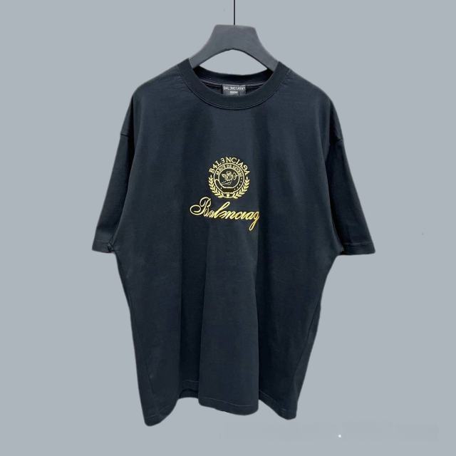 BLCG Embroidered Crest & Script Logo Oversized T-Shirt