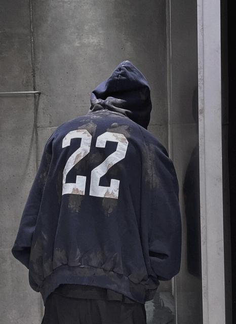1:1 Top Quality BLCG Polo 22 Dirty Fit Mud Dye Destroyed Zip-Up Hoodie