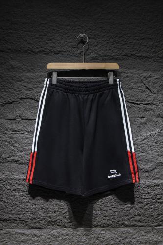 balenciaga patchwork embroidery black and white shorts