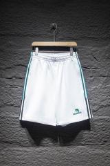 balenciaga patchwork embroidery black and white shorts