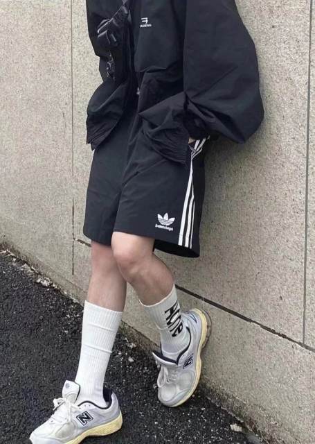 1:1 Best Quality Balenciaga Adidas Shorts Black