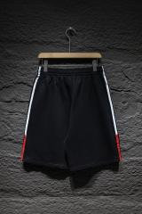 balenciaga patchwork embroidery black and white shorts