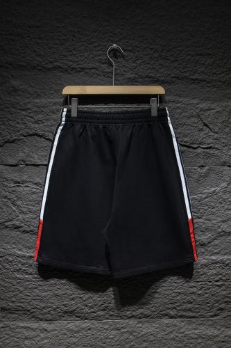 balenciaga patchwork embroidery black and white shorts