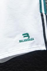 balenciaga patchwork embroidery black and white shorts