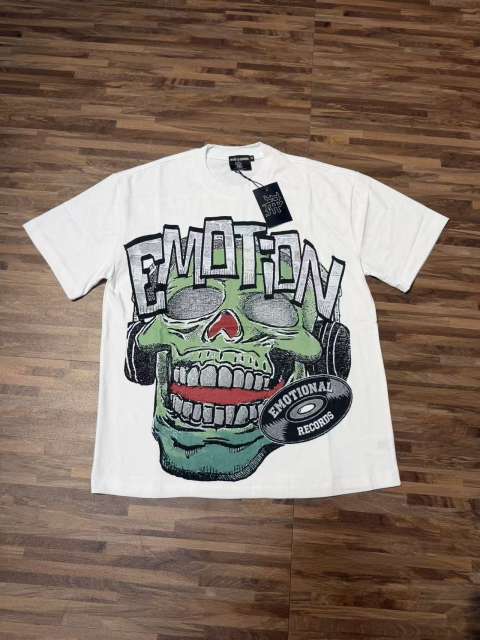 Cracked 3D letter white loose-fitting drop-shoulder short-sleeved T-shirt 29069167
