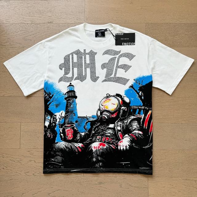Lighthouse Diver Rhinestone Print Tee 2 colors 29105627