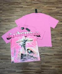 Electric Skull Cross Print Washed Tee 29098133