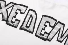 Cracked 3D letter white loose-fitting drop-shoulder short-sleeved T-shirt 29069167