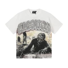 White Tomb Zombie Rhinestone Print Washed Tee 29105640