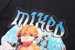 Bandage-blindfolded angel gradient Gothic diamond-studded T-shirt 2 colors 29069184