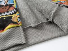 Vintage Skateboard Boy Rhinestone Zipper Print Washed Hoodie 29116527