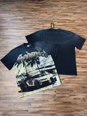 Miami Supercar Yacht Rhinestone Print Washed Tee 2 colors 29106670